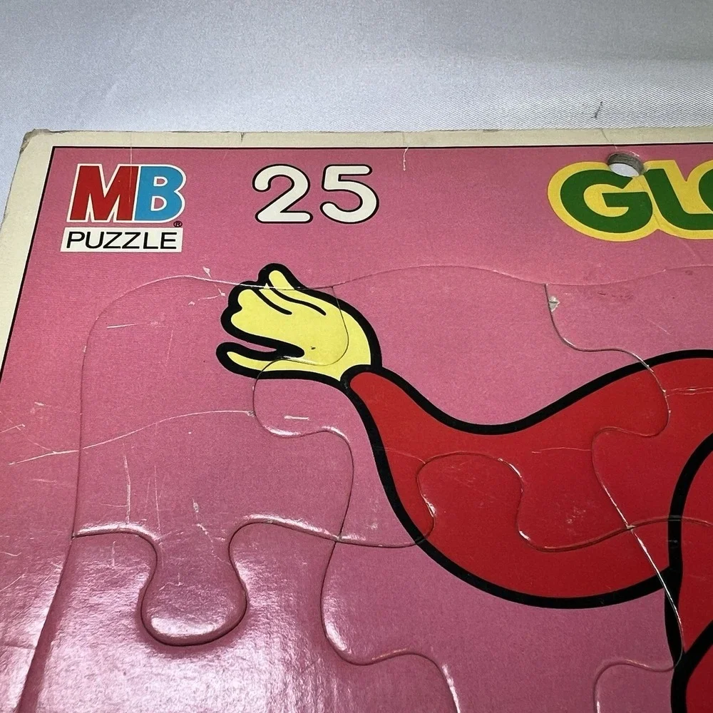 Vintage 1980s Glo Worm Puzzle Friends Frame-Work Hasbro Grannybug Kids Game‎